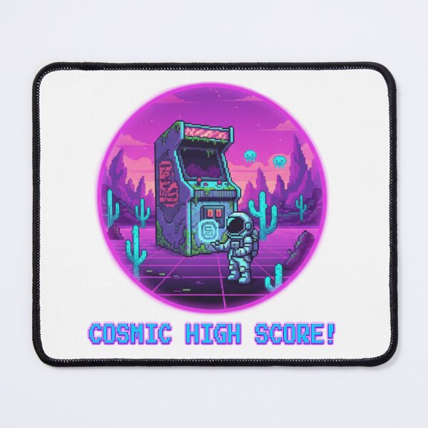 Item preview, Cosmic High Score Retro Pixel Arcade designed and sold by Yokai Ramen.