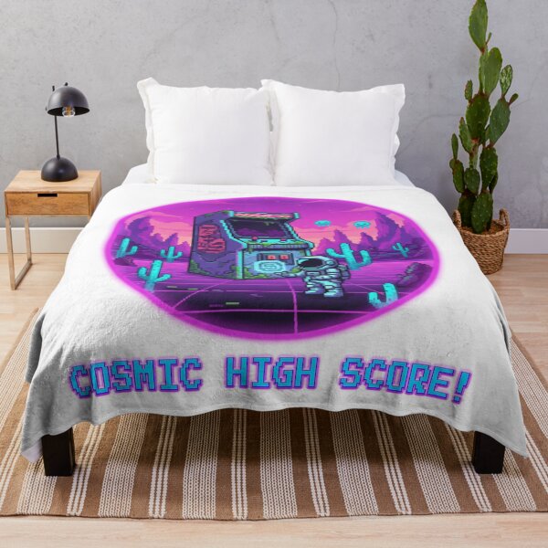 Item preview, Cosmic High Score Retro Pixel Arcade designed and sold by Yokai Ramen.