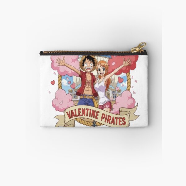 Item preview, One Piece Valentine T-Shirt – Luffy & Straw Hat Pirates Romantic Anime Tee designed and sold by ColorsSoul ⭐️⭐️⭐️⭐️⭐️.