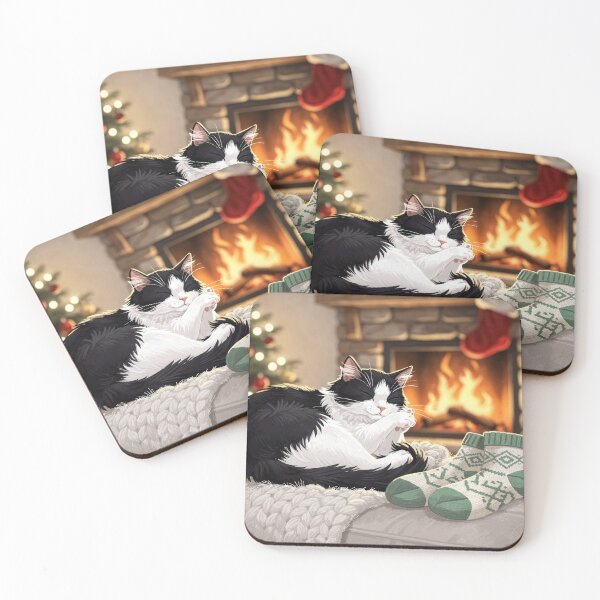 Item preview, A Warm Winter Nap with Stockings and Soft Lights designed and sold by Anvc-Art.
