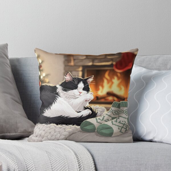 Item preview, A Warm Winter Nap with Stockings and Soft Lights designed and sold by Anvc-Art.