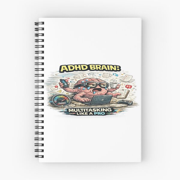 Item preview, ADHD Brain Multitasking Like a Pro Funny Productivity Meme designed and sold by FeralMindStudio.
