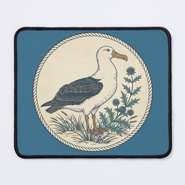 Item preview, Albatross Sea Holly Maritime Vintage Art designed and sold by BirdsnStuff.