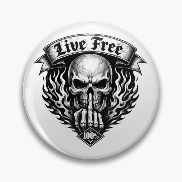 Item preview, Live Free Skull 100% Modern Freedom Design designed and sold by JonathanP514.