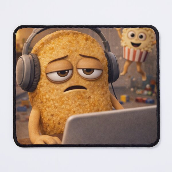 Item preview, Nugget Work From Home – Funny Burnout Meme 3D Popcorn Chaos designed and sold by ComedyInkFactor.