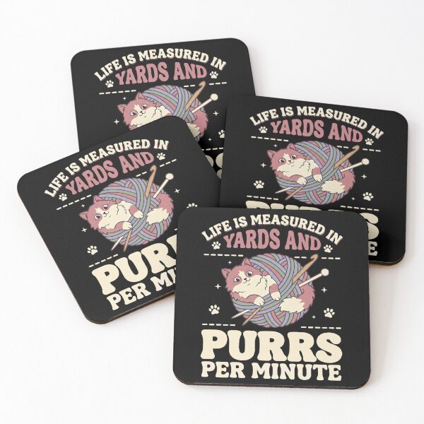 Item preview, Life Is Measured In Yards And Purrs Per Minute Knitting & Cat Lover designed and sold by Emmatshirt1.