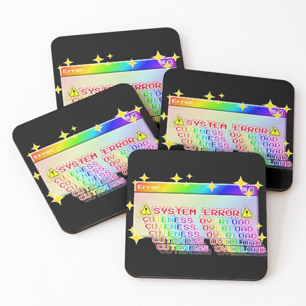 Item preview, System Error Rainbow Cuteness Overload designed and sold by LittleLinenKitten.