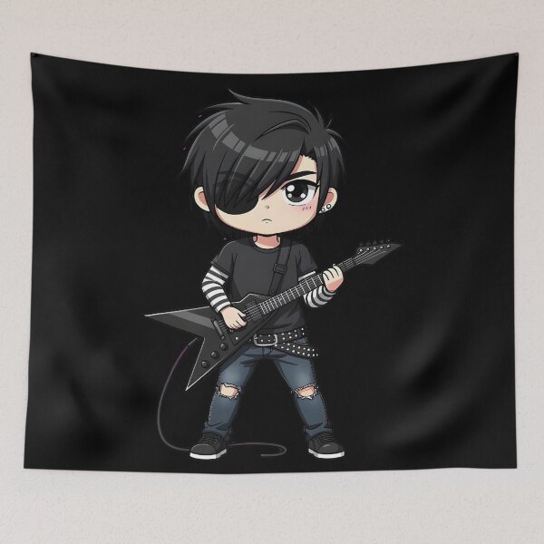 Item preview, music emo Cute Emo Guitarist Character designed and sold by Uglyandcute.