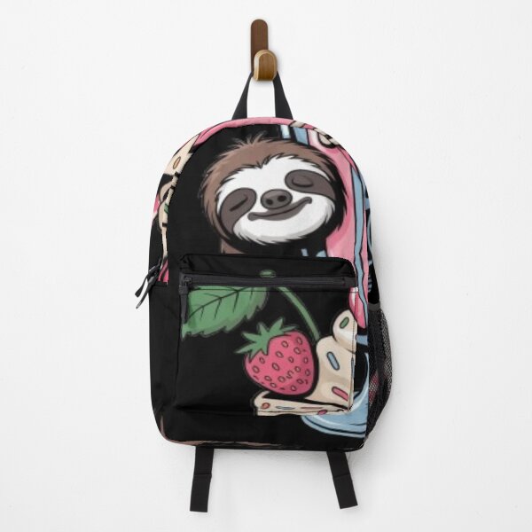 Item preview, Sloth Hugging Milkshake - Cute Kawaii Dessert Art designed and sold by DailySparks.