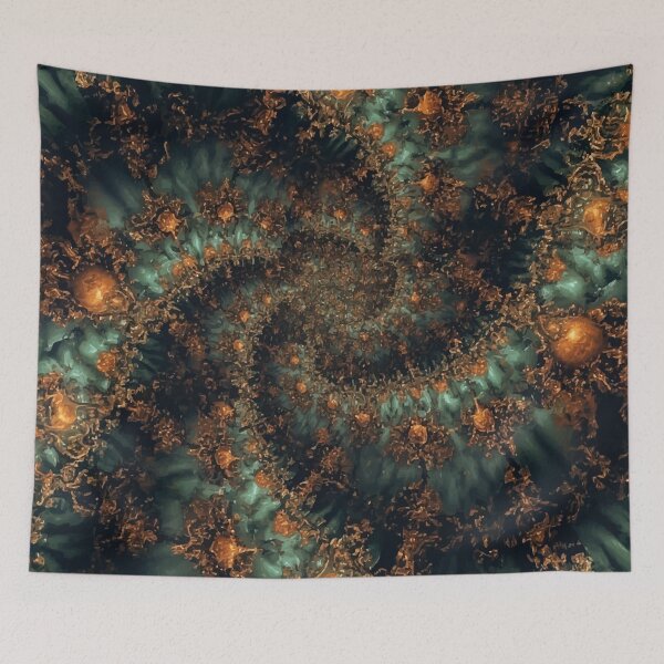 Item preview, Verdigris Spiral Bloom designed and sold by AbstractAnom.