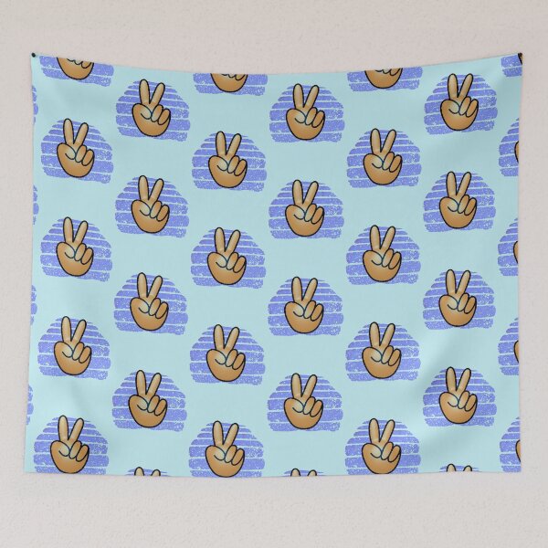 Item preview, Illustration of a Hand Making the Peace Symbol – Retro and Positive Design designed and sold by AstronautMerch.