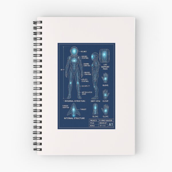 Item preview, Futuristic Woman's Spacesuit Blueprint  designed and sold by Jeffsredbubble.