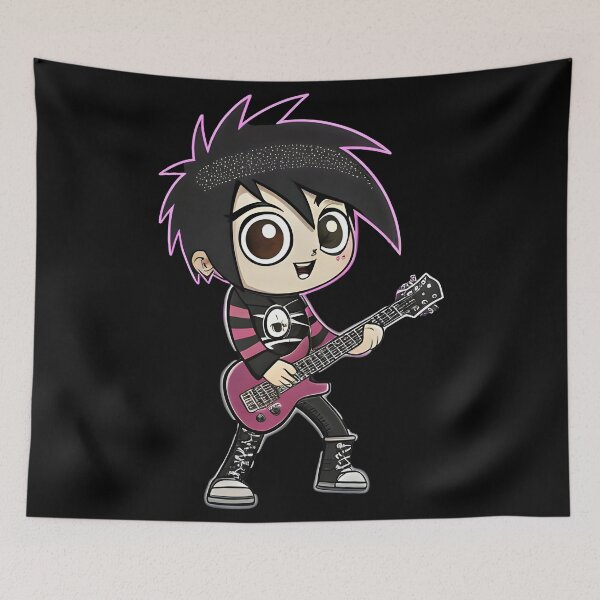 Item preview, music emo Cute Emo Guitarist Character designed and sold by Uglyandcute.