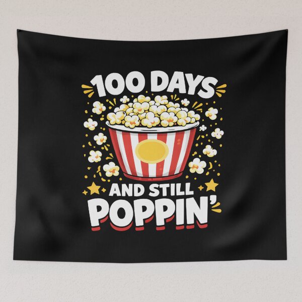 Item preview, 100 Days And Still Poppin Glow Dark Background Golden Popcorn 100th Day Of School Teacher Shirt designed and sold by JaaCreativeShop.