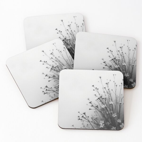 Item preview, Misty Black and White Little Flowers designed and sold by Sachie's Studio.