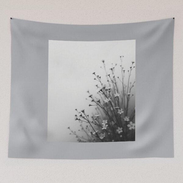 Item preview, Misty Black and White Little Flowers designed and sold by Sachie's Studio.