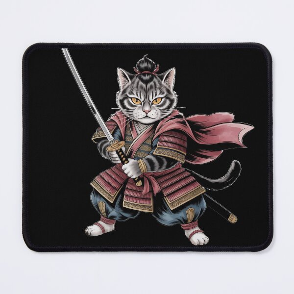 Item preview, Samurai Classic Cat With Catana T-shirt designed and sold by BsDrip.