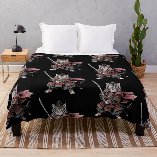 Item preview, Samurai Classic Cat With Catana T-shirt designed and sold by BsDrip.