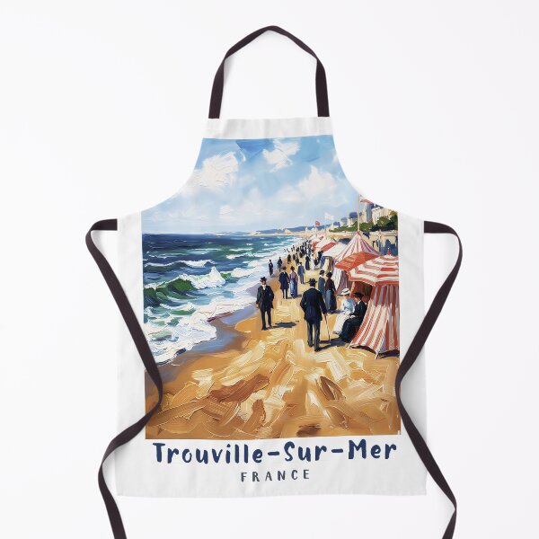Item preview, Trouville-sur-Mer France Impressionist Beach Art - Normandy Coast designed and sold by FrancophileFun.