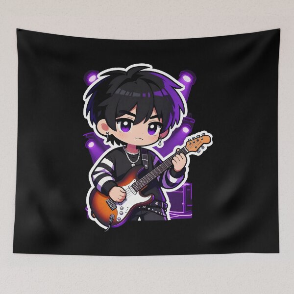 Item preview, music emo Cute Emo Guitarist Character designed and sold by Uglyandcute.