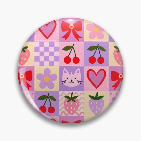 Item preview, Purple Cat Patchwork Quilt Seamless Pattern Valentine Red Bow Coquette Retro designed and sold by FRH Design ⭐⭐⭐⭐⭐.