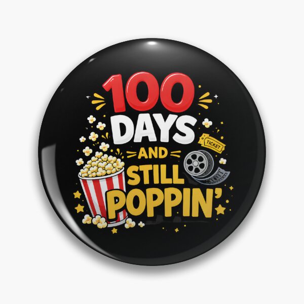 Item preview, 100 Days And Still Poppin Neon Red Glow Black Background Colorful Popcorn 100th Day School Shirt designed and sold by JaaCreativeShop.