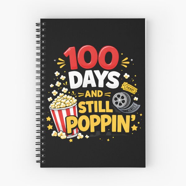 Item preview, 100 Days And Still Poppin Neon Red Glow Black Background Colorful Popcorn 100th Day School Shirt designed and sold by JaaCreativeShop.