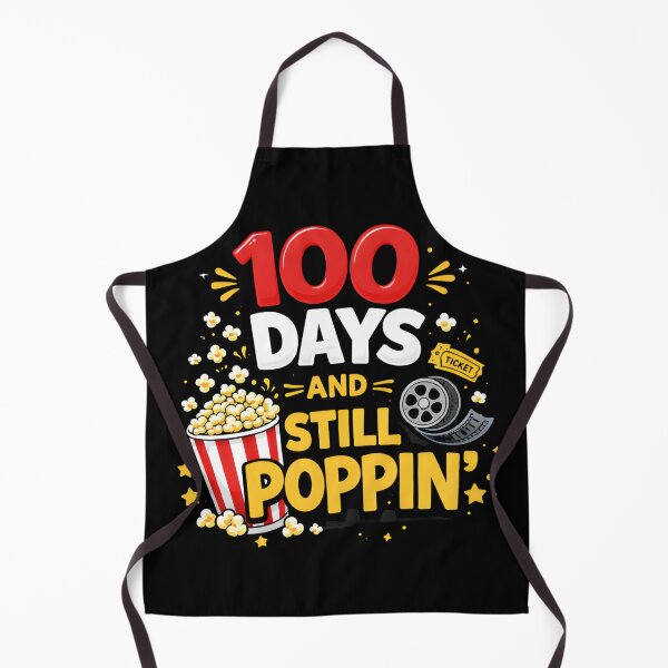 Item preview, 100 Days And Still Poppin Neon Red Glow Black Background Colorful Popcorn 100th Day School Shirt designed and sold by JaaCreativeShop.