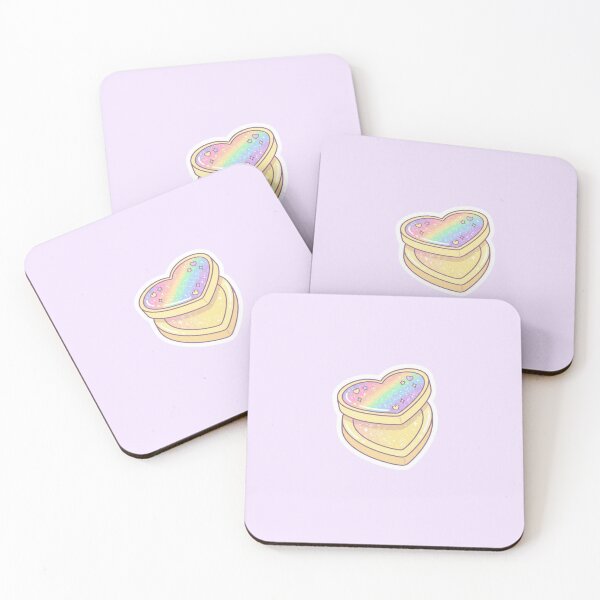 Item preview, Pastel Rainbow Heart Trinket Box, Makeup Art Stickers, Makeup Art Designs. designed and sold by winterdaisyflower.