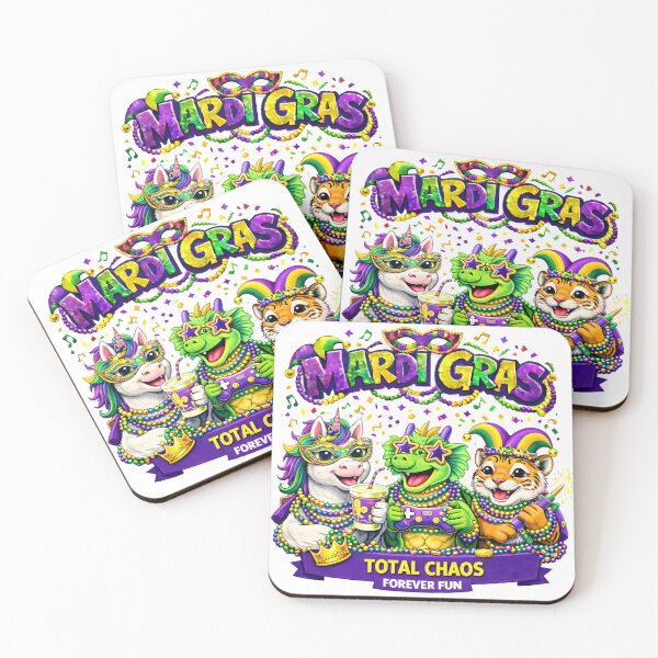 Item preview, Mardi Gras Total Chaos Forever Fun designed and sold by AnnDesignStudio.