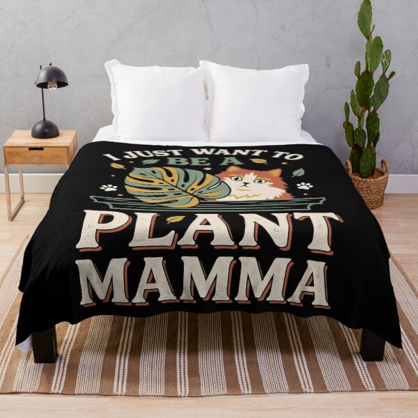 Item preview, I Just Want To Be A Plant Mamma Cat Monstera Leaf designed and sold by Emmatshirt1.