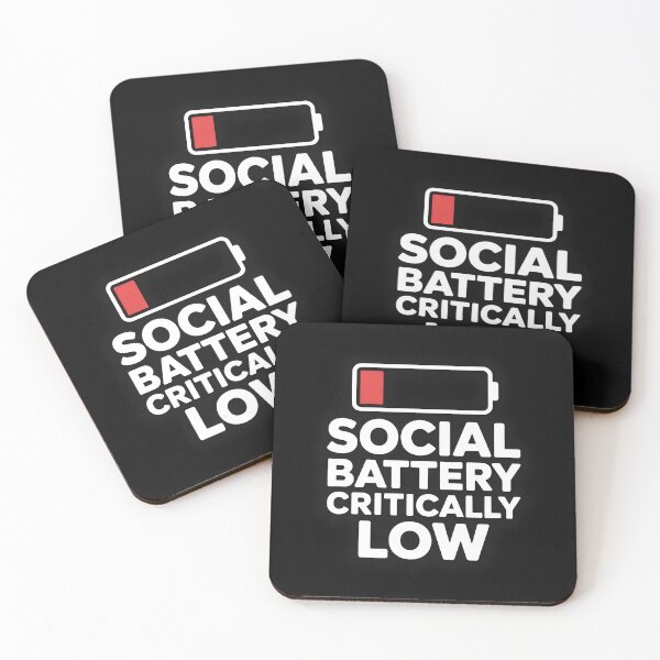 Item preview, SOCIAL BATTERY CRITICALLY LOW designed and sold by fun4now.