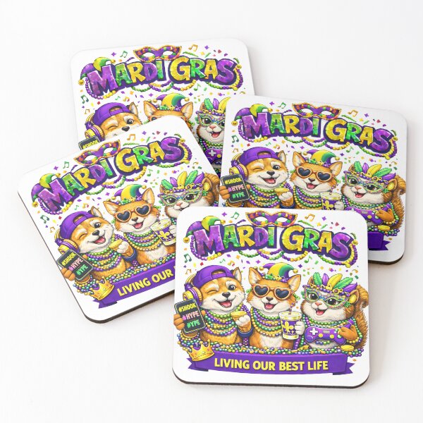Item preview, Mardi Gras Living Our Best Life designed and sold by AnnDesignStudio.