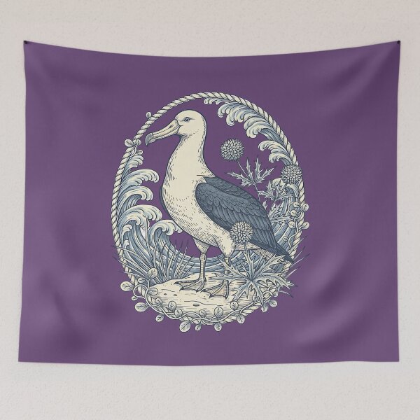 Item preview, Albatross Ocean Wave Nautical Art designed and sold by BirdsnStuff.