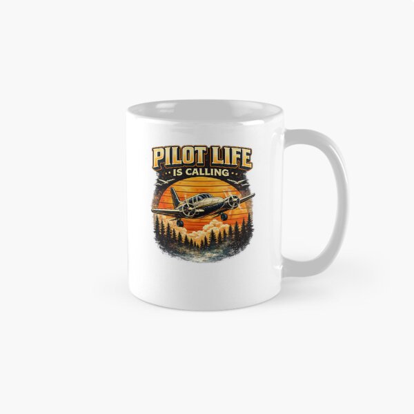 Item preview, Pilot Life Is Calling – Vintage Airplane Aviation Design designed and sold by thameister.