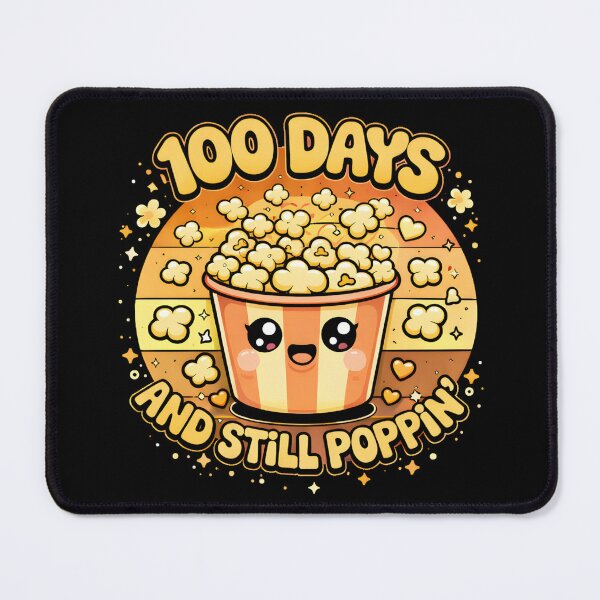 Item preview, 100 Days And Still Poppin Kawaii Smiling Popcorn Gold Dark Background 100th Day School Shirt designed and sold by JaaCreativeShop.