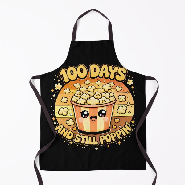 Item preview, 100 Days And Still Poppin Kawaii Smiling Popcorn Gold Dark Background 100th Day School Shirt designed and sold by JaaCreativeShop.