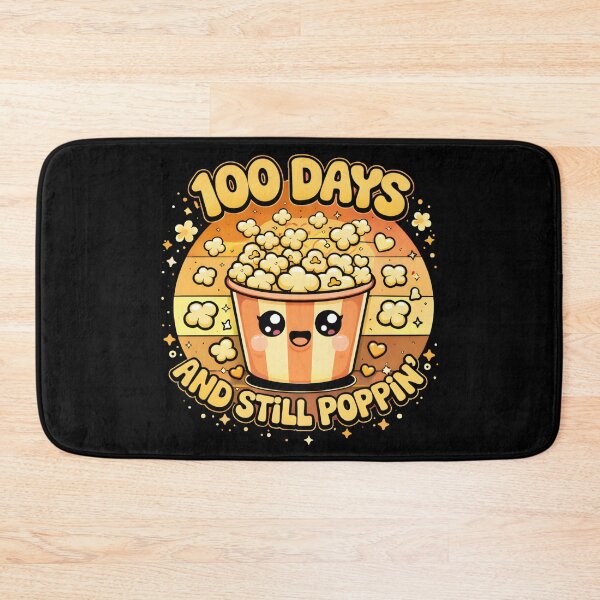 Item preview, 100 Days And Still Poppin Kawaii Smiling Popcorn Gold Dark Background 100th Day School Shirt designed and sold by JaaCreativeShop.