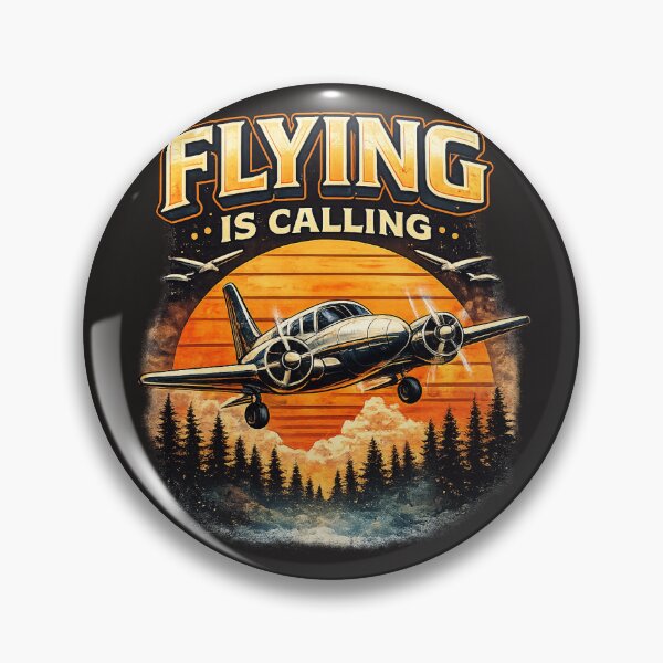 Item preview, Flying Is Calling – Vintage Airplane Pilot Sunset Design designed and sold by thameister.