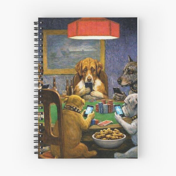 Item preview, Dogs Playing Poker with Smartphones designed and sold by PopCultureArtShop.