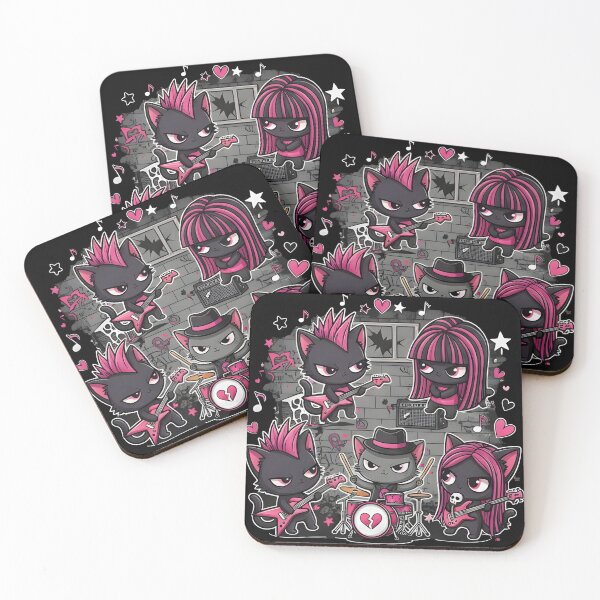 Item preview, music emo Emo Cat Rock Band designed and sold by Uglyandcute.
