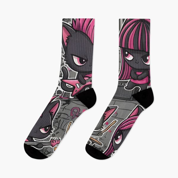 Item preview, music emo Emo Cat Rock Band designed and sold by Uglyandcute.