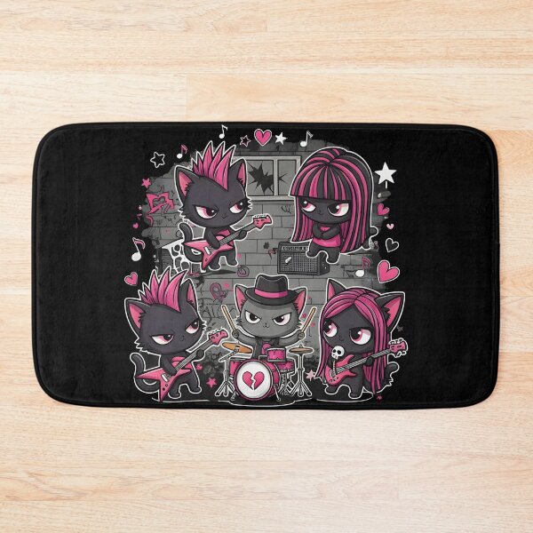 Item preview, music emo Emo Cat Rock Band designed and sold by Uglyandcute.