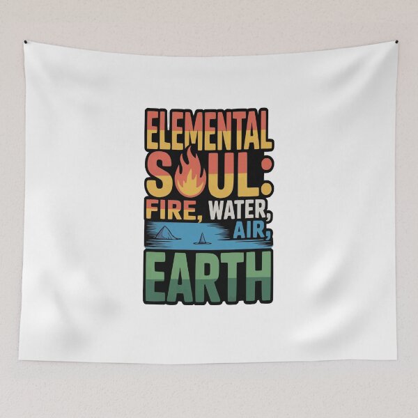 Item preview, Elemental Soul – Fire Water Air Earth Fantasy Elements Shirt designed and sold by MoodThreadz.