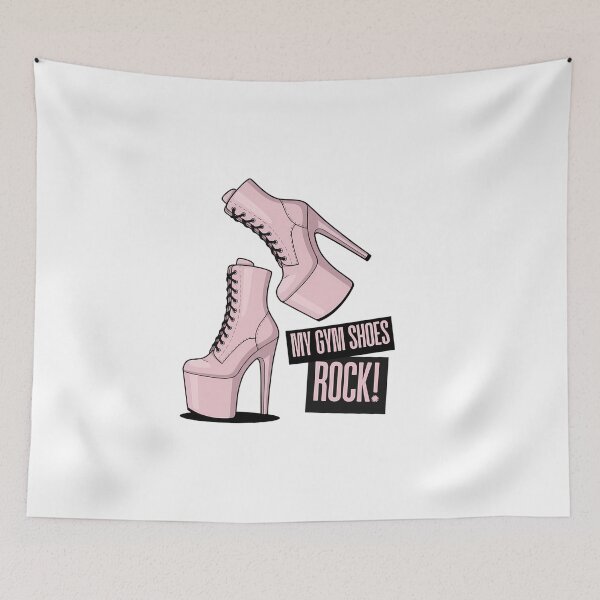 Item preview, My Gym Shoes Rock Pole Heels designed and sold by posteratorshop.