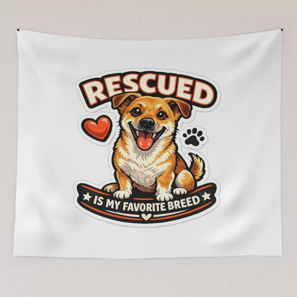 Item preview, Rescued Is My Favorite Breed Dog designed and sold by rocknrollstyles.