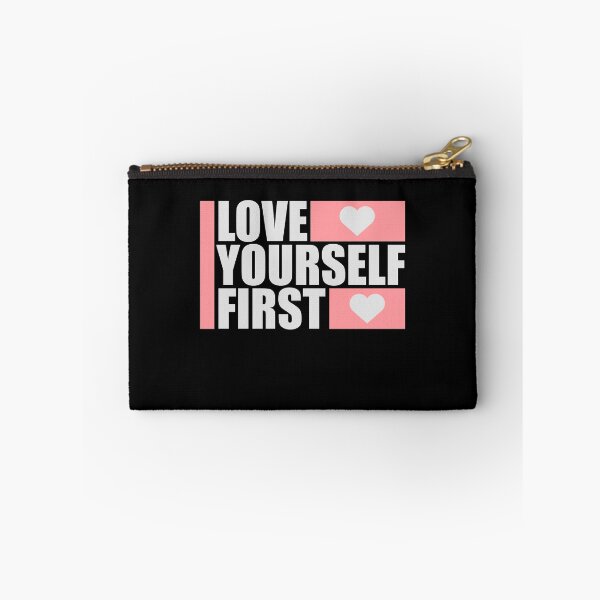 Item preview, Love Yourself First Self Care Empowerment Quote designed and sold by shirt-o-mat.