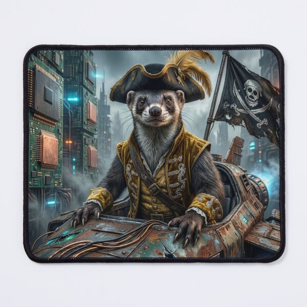 Item preview, Weasel Hacker Pirate designed and sold by Tridentulus.