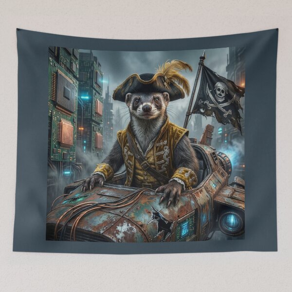 Item preview, Weasel Hacker Pirate designed and sold by Tridentulus.