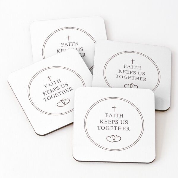 Item preview, Faith Keeps Us Together Christian Couple Sticker designed and sold by Illustrated Faith.